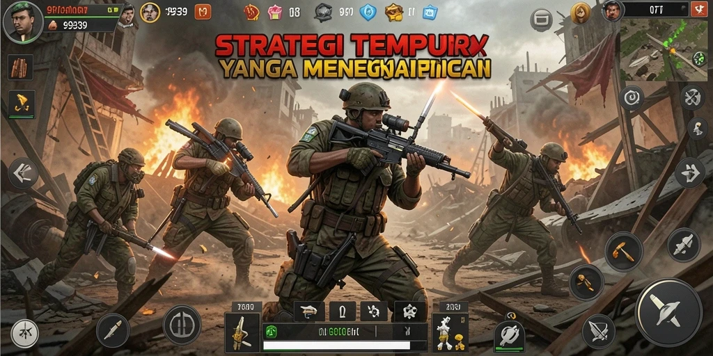 Screenshot utama 9939 menunjukkan aksi pertempuran strategis yang intens.