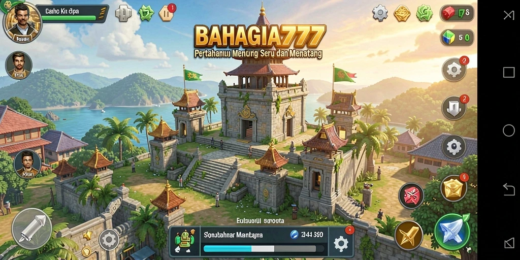 Screenshot BAHAGIA777 menampilkan aksi seru permainan Tower Defense.