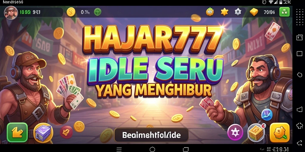 Tangkapan layar utama dari permainan HAJAR777 menunjukkan gameplay Idle yang menarik.