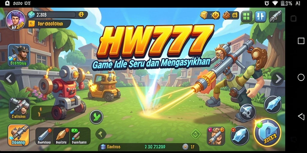 Tampilan screenshot HW777 menampilkan karakter dan elemen gameplay Idle yang menarik.