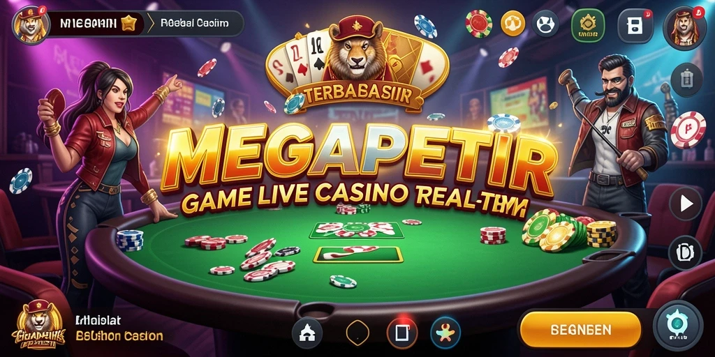 Tampilan gameplay Live Casino yang menakjubkan di MEGAPETIR.