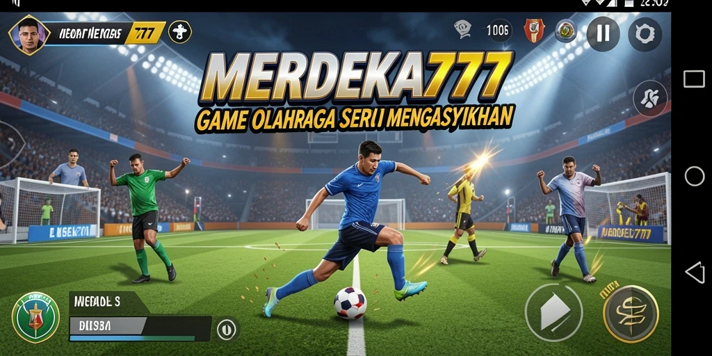Tampilan gameplay seru dari MERDEKA777 yang menampilkan aksi olahraga.