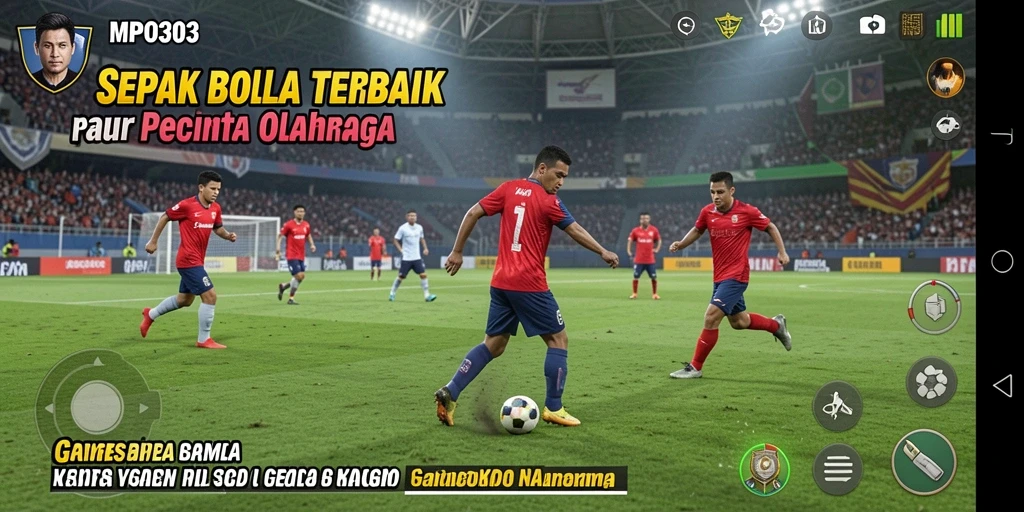 Tampilan gameplay MPO303 yang menegangkan dan seru saat bermain sepak bola.