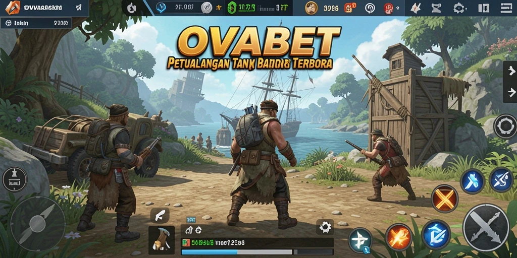 Screenshot gameplay OVABET yang menunjukkan eksplorasi dunia terbuka.