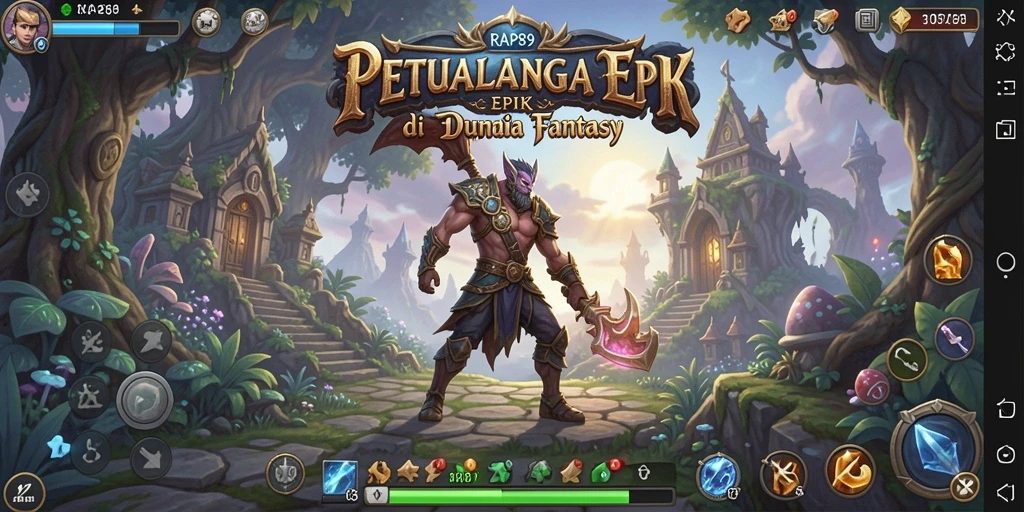 Tampilkan aksi pertempuran epik dalam game RPG yang menakjubkan.