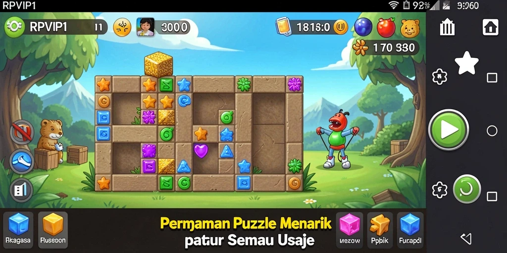 Tampilan gameplay RPVIP1 yang menantang dan menarik.