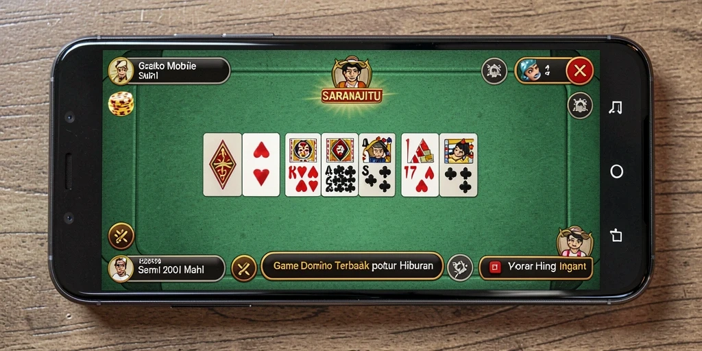 Tampilan gameplay seru dalam SARANAJITU yang penuh strategi.
