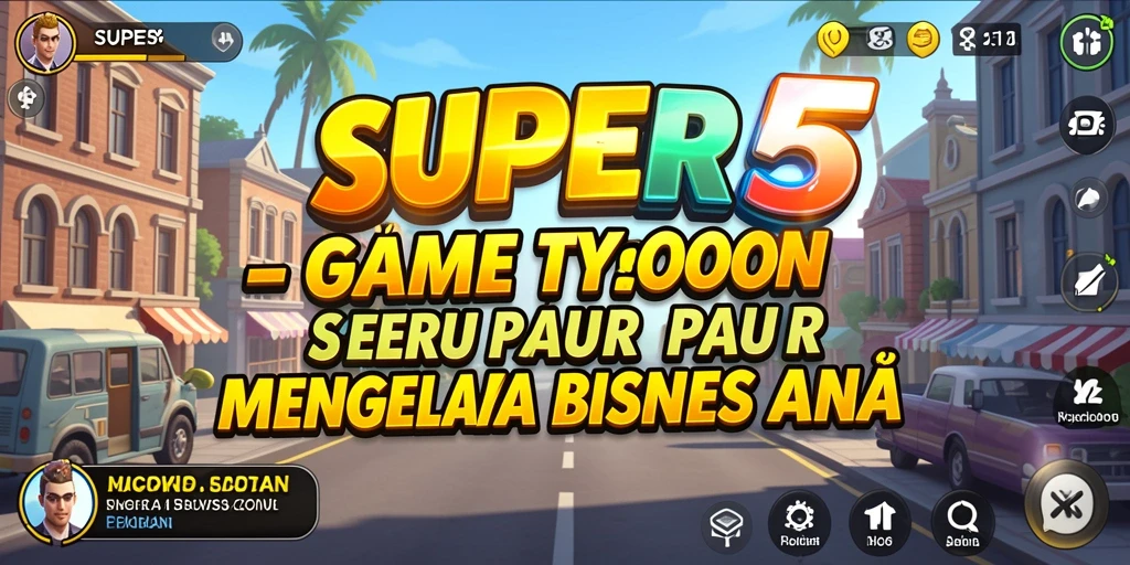 Gameplay SUPER5 dengan elemen strategi bisnis yang menarik.