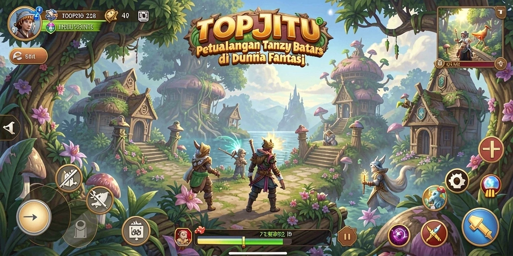 Screenshot menunjukkan aksi mendebarkan dalam permainan petualangan TOPJITU.