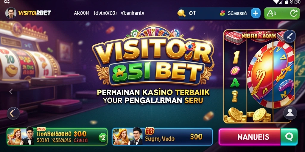 Tampilan menarik dari gameplay Kasino VISITORBET yang seru.