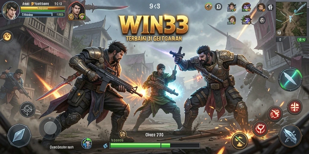 Tampilan gameplay <strong>WIN33</strong> saat pertarungan intens.