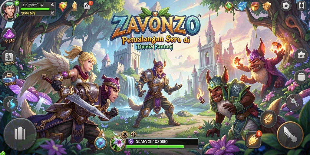 Screenshot menampilkan aksi seru dalam ZAVONZO yang penuh petualangan.